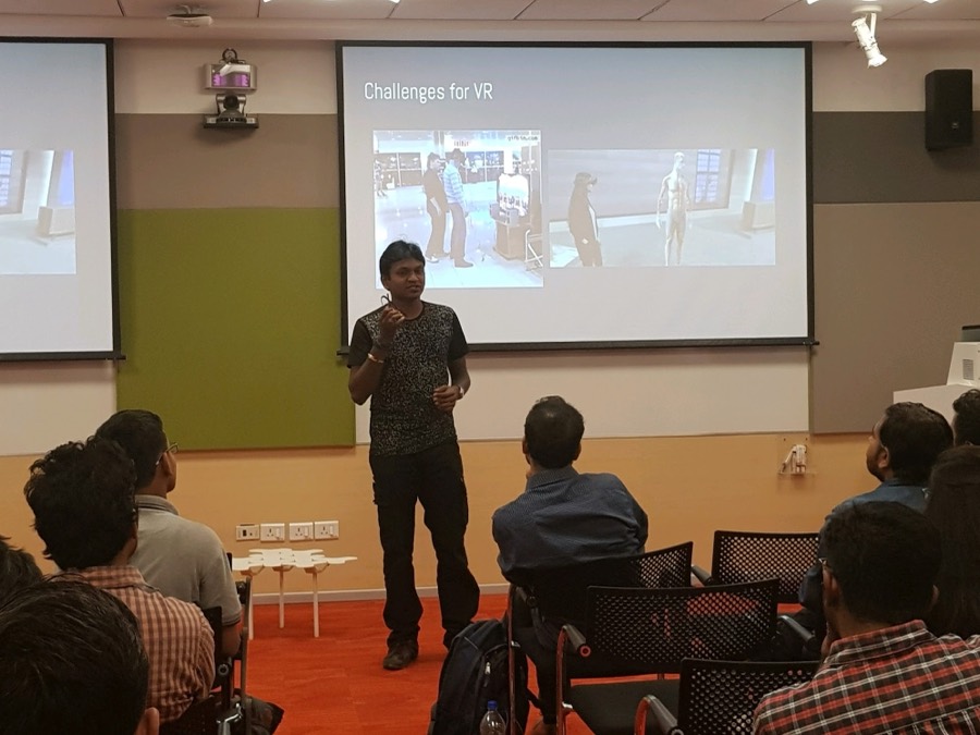 Speaking at a Google office event