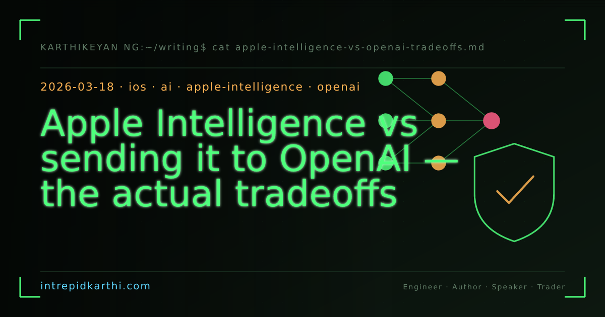 Apple Intelligence vs sending it to OpenAI — the actual tradeoffs — banner