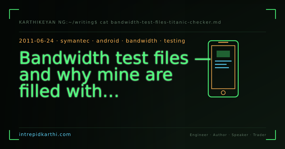 Bandwidth test files — and why mine are filled with Celine Dion — banner