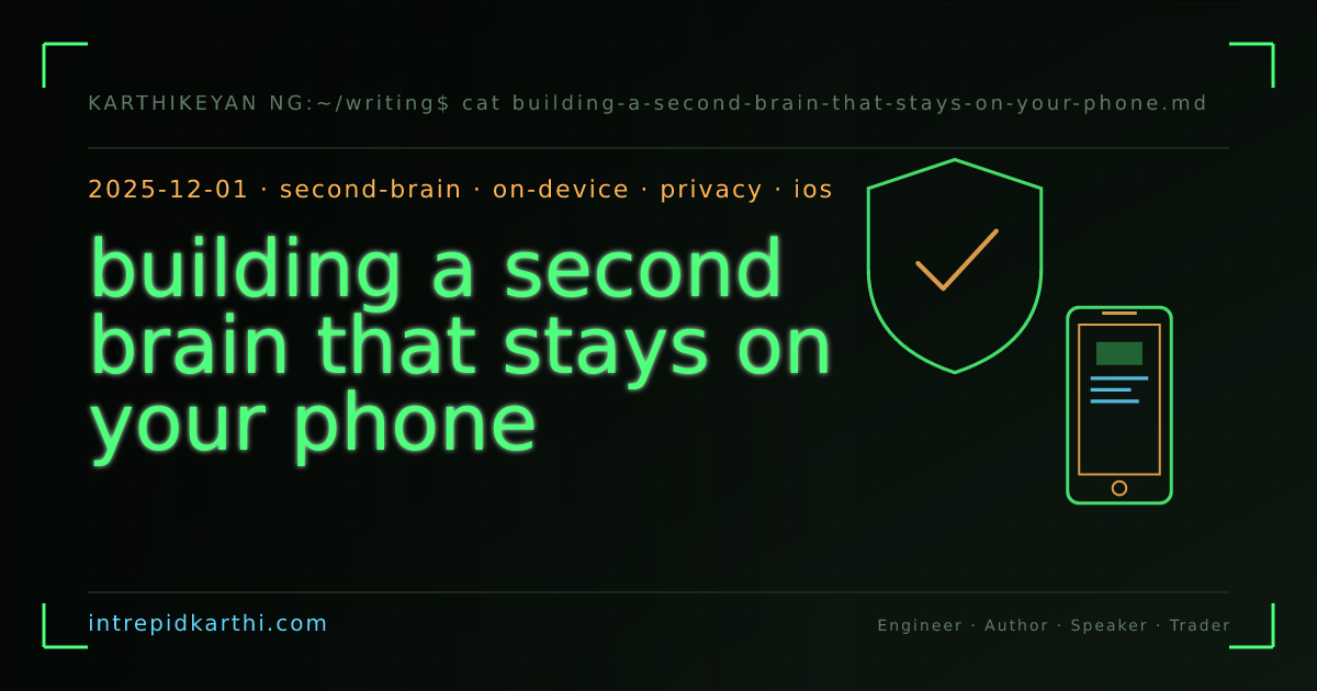 building a second brain that stays on your phone — banner
