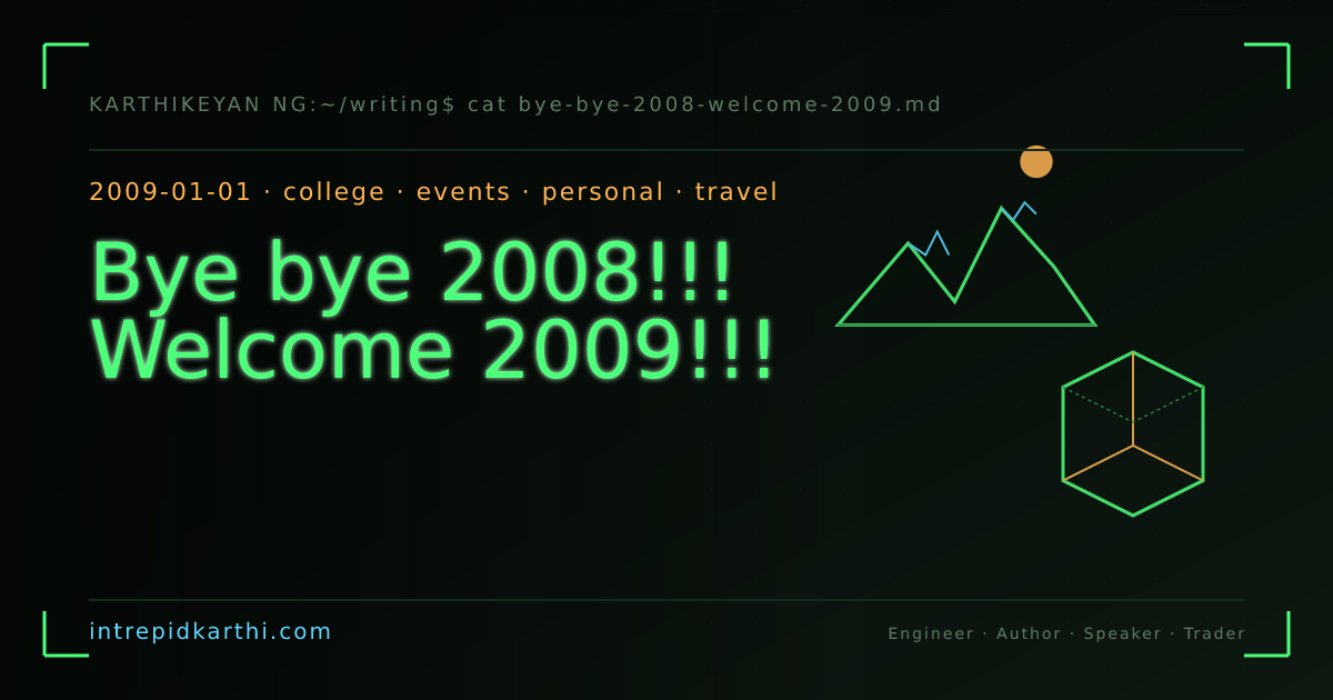 Bye bye 2008!!! Welcome 2009!!! — banner