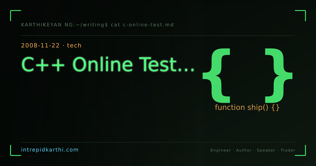 C++ Online Test… — banner