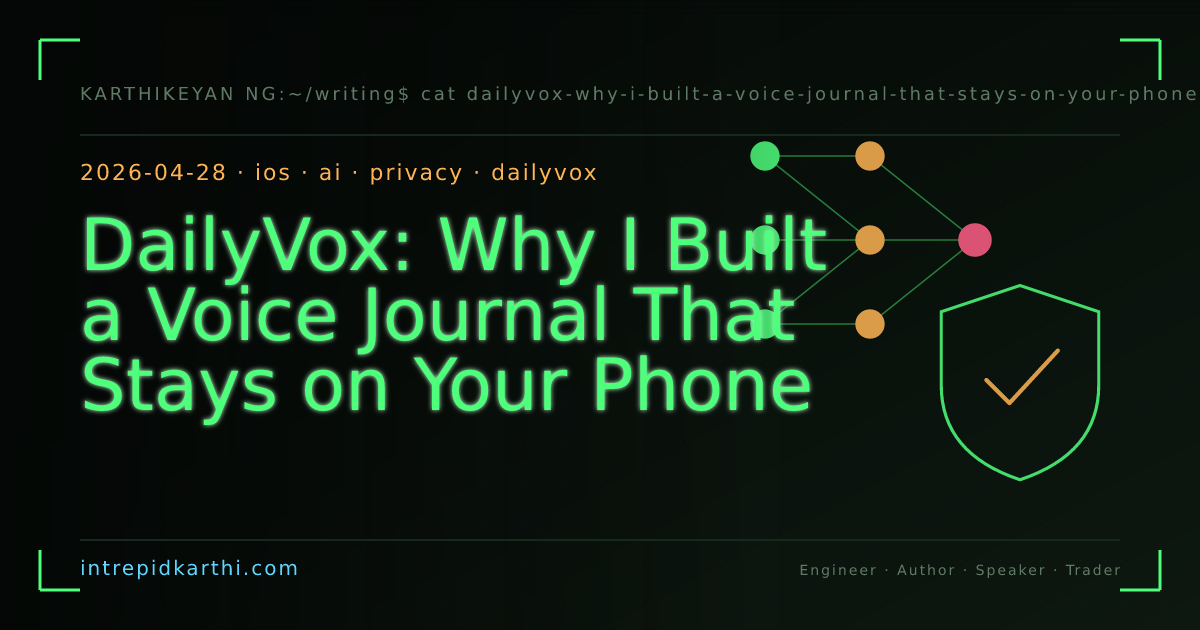DailyVox: Why I Built a Voice Journal That Stays on Your Phone — banner