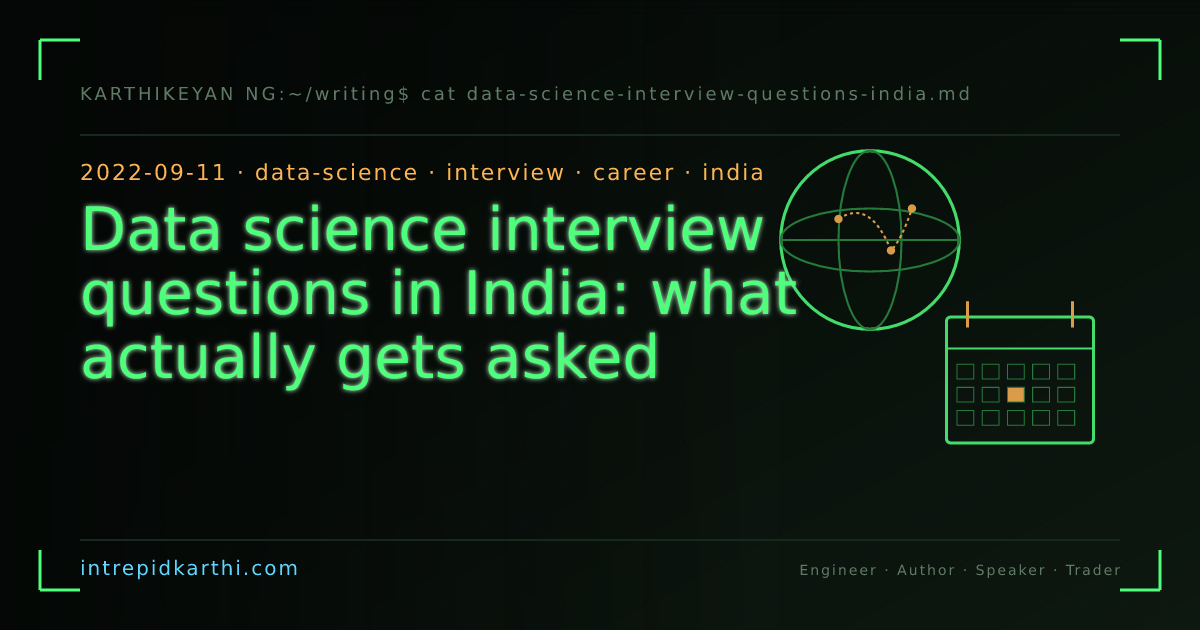 Data science interview questions in India: what actually gets asked — banner