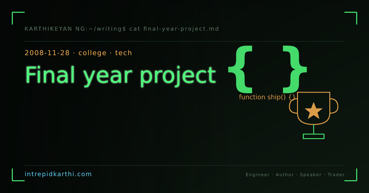 Final year project — banner