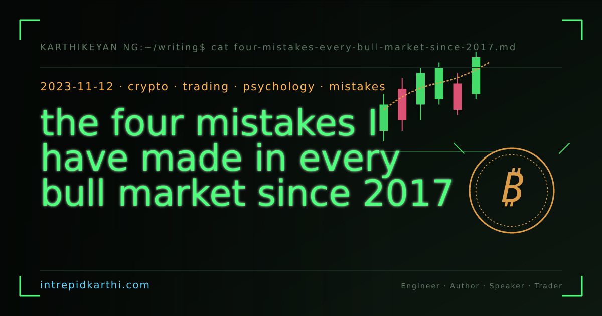 the four mistakes I have made in every bull market since 2017 — banner