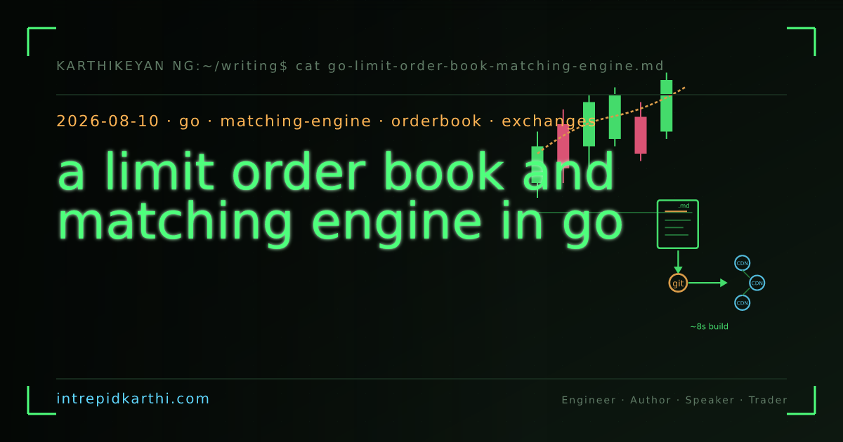 a limit order book and matching engine in go — banner