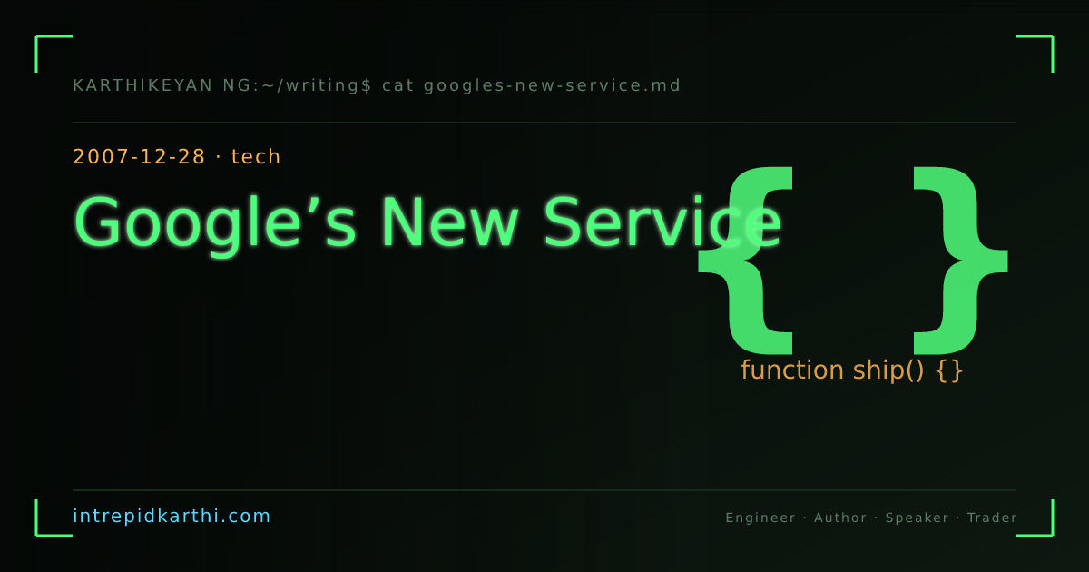 Google’s New Service — banner
