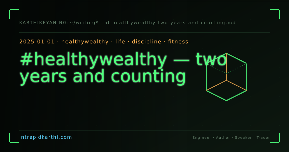 #healthywealthy — two years and counting — banner