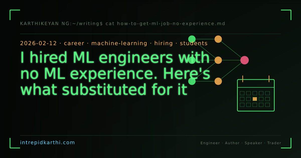 I hired ML engineers with no ML experience. Here's what substituted for it — banner