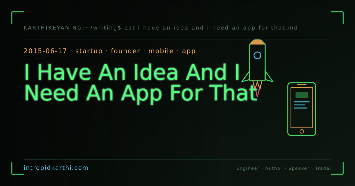I Have An Idea And I Need An App For That — banner