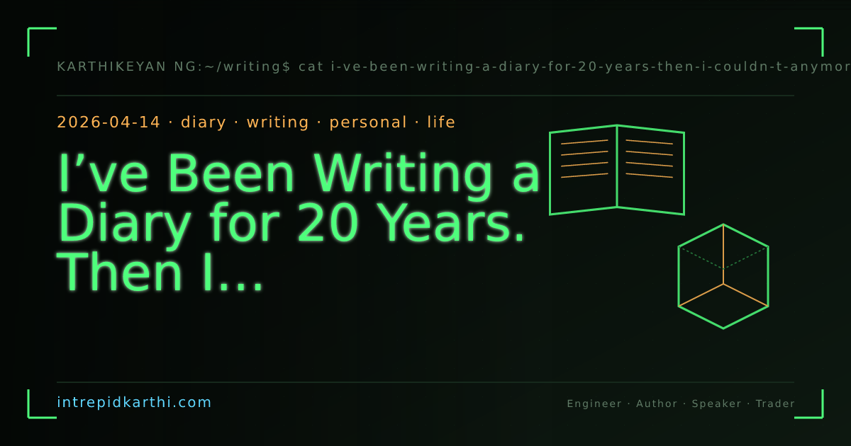 I’ve Been Writing a Diary for 20 Years. Then I Couldn’t Anymore. — banner