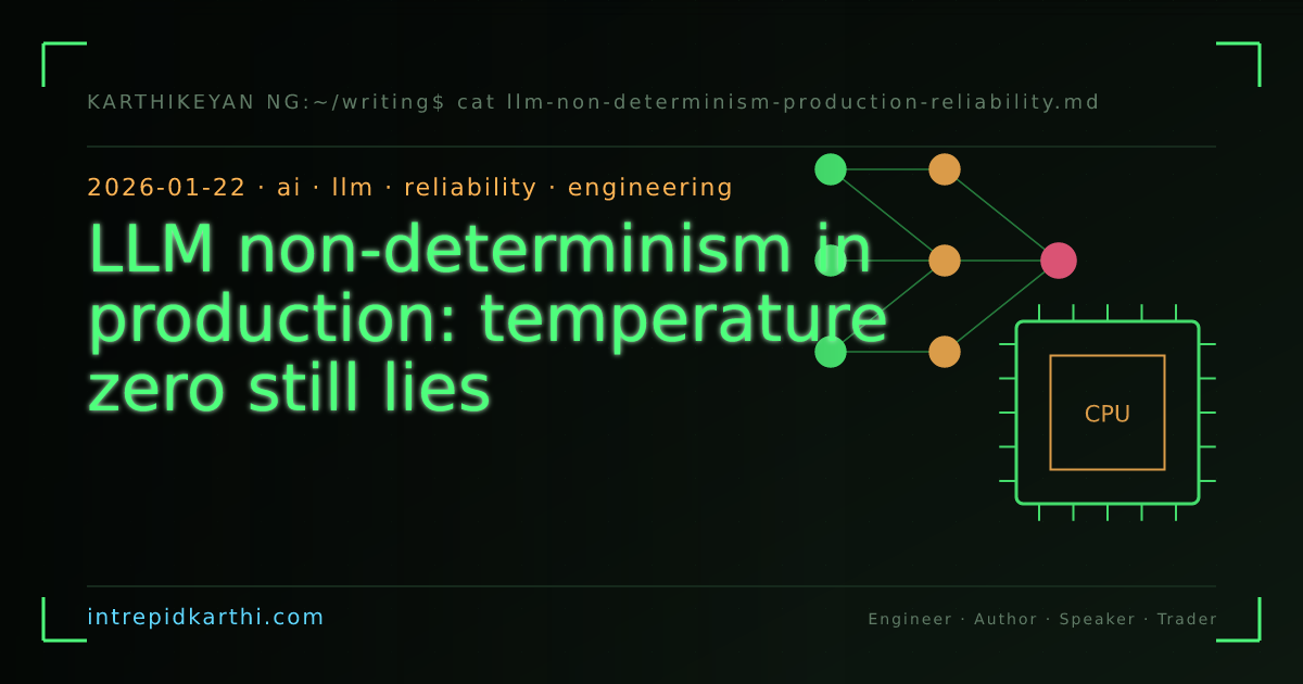 LLM non-determinism in production: temperature zero still lies — banner