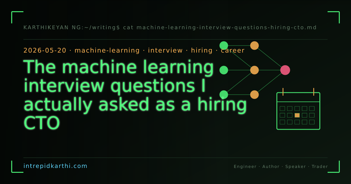 The machine learning interview questions I actually asked as a hiring CTO — banner