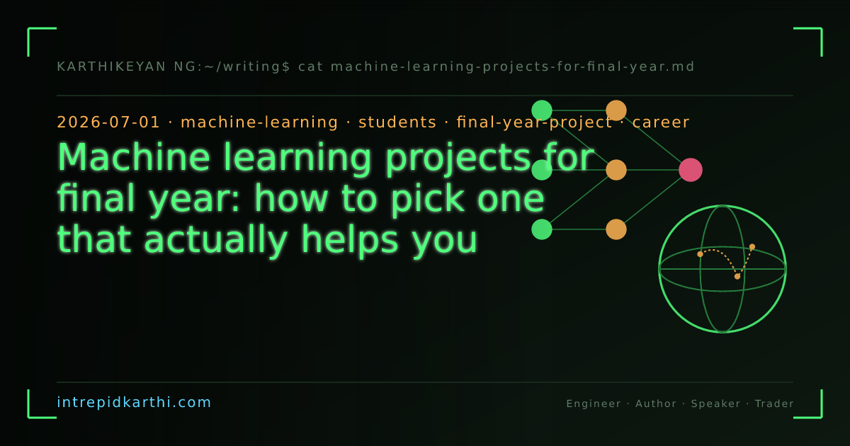 Machine learning projects for final year: how to pick one that actually helps you — banner