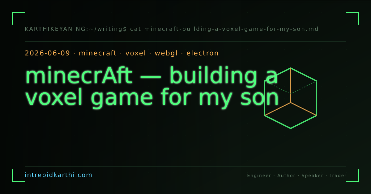 minecrAft — building a voxel game for my son — banner