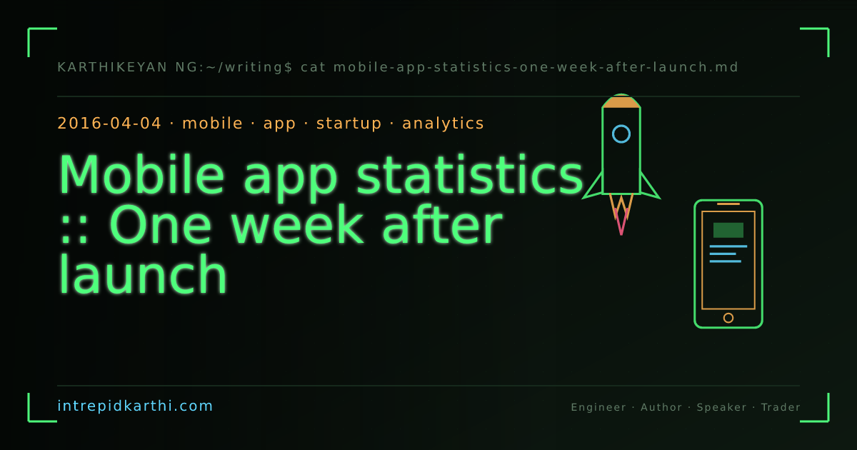 Mobile app statistics :: One week after launch — banner