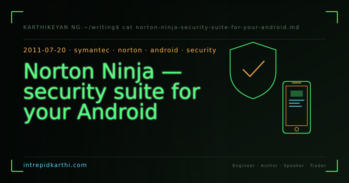 Norton Ninja — security suite for your Android — banner