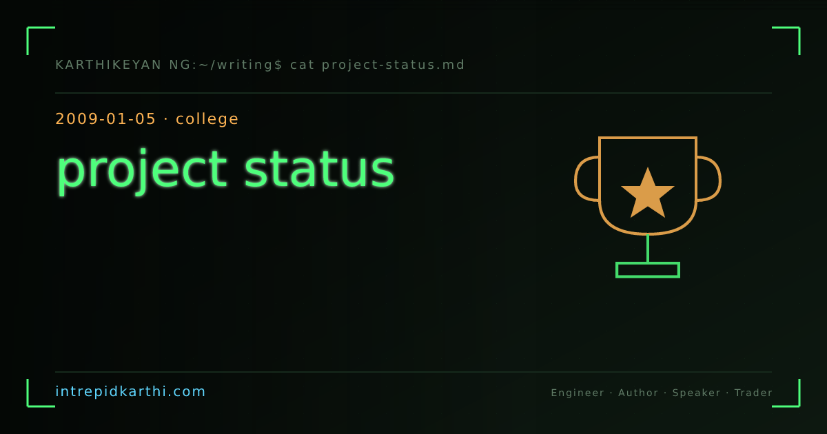 project status — banner