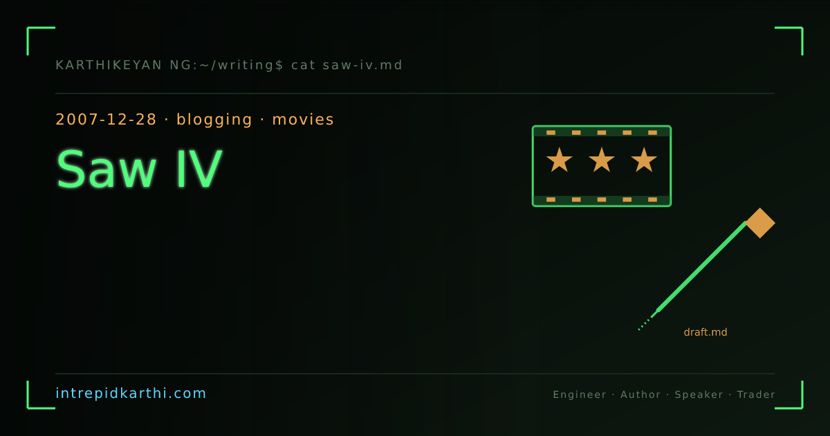 Saw IV — banner