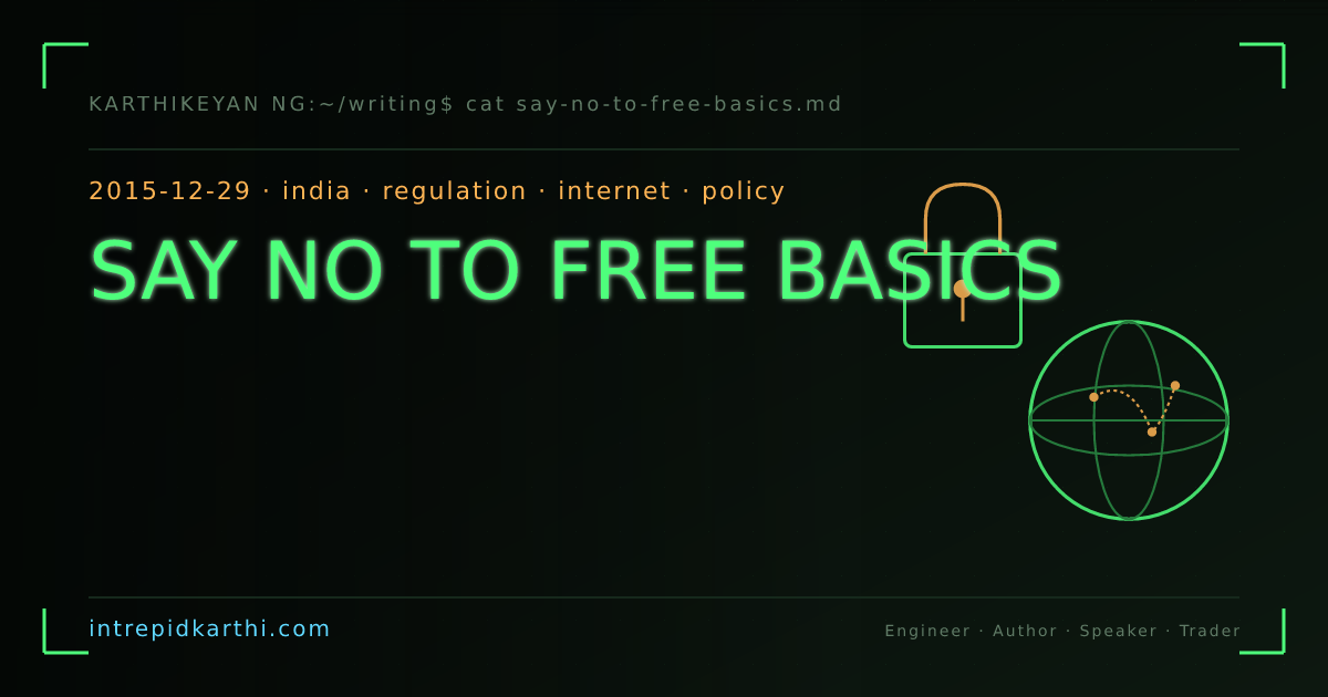 SAY NO TO FREE BASICS — banner