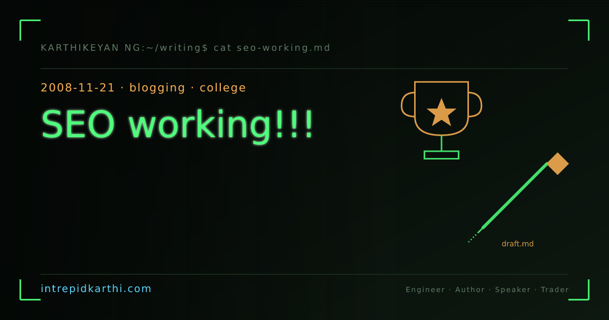 SEO working!!! — banner