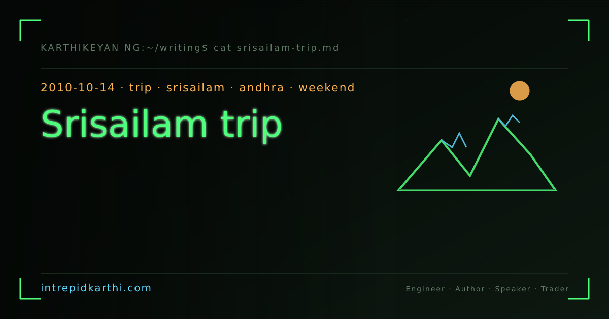 Srisailam trip — banner