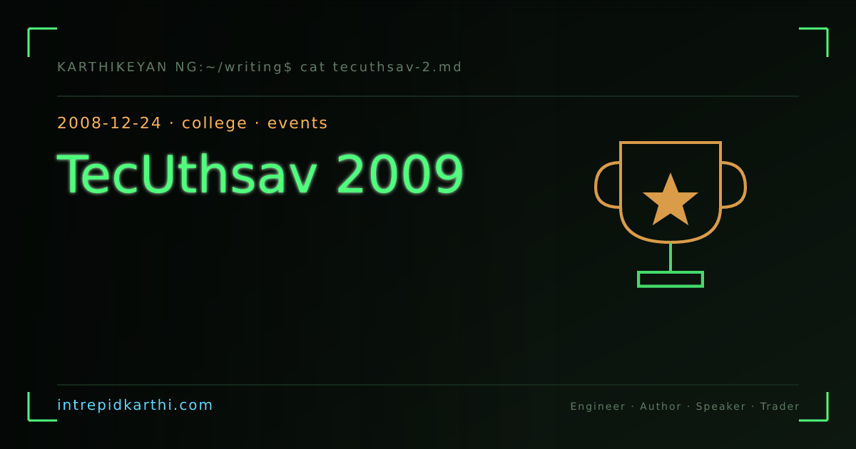 TecUthsav 2009 — banner