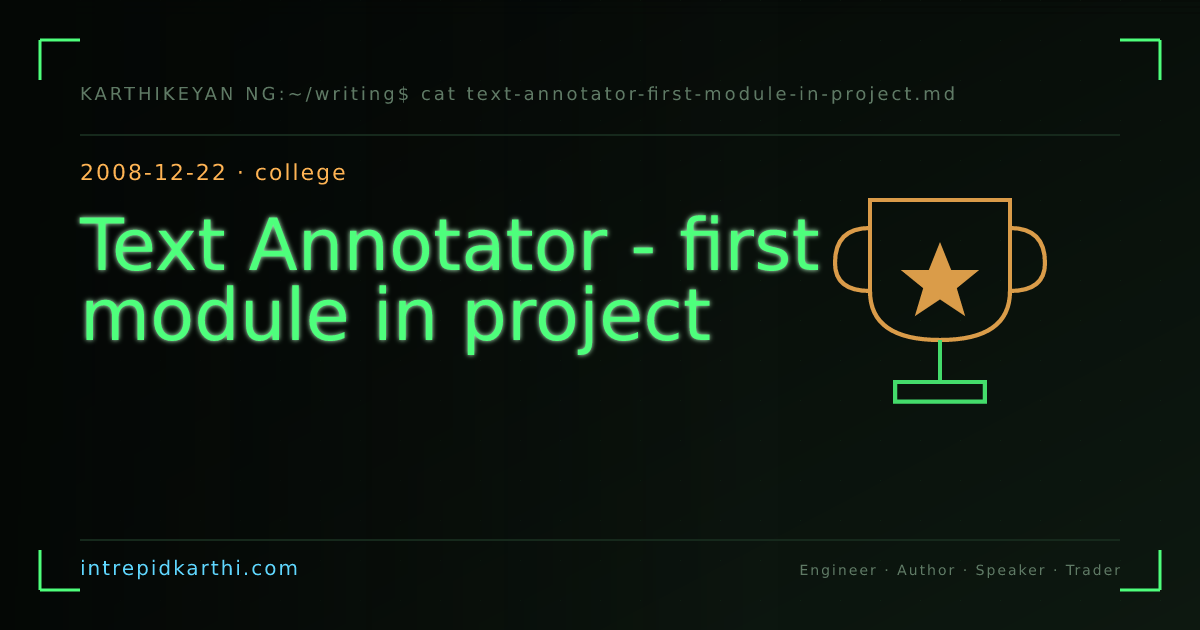Text Annotator - first module in project — banner