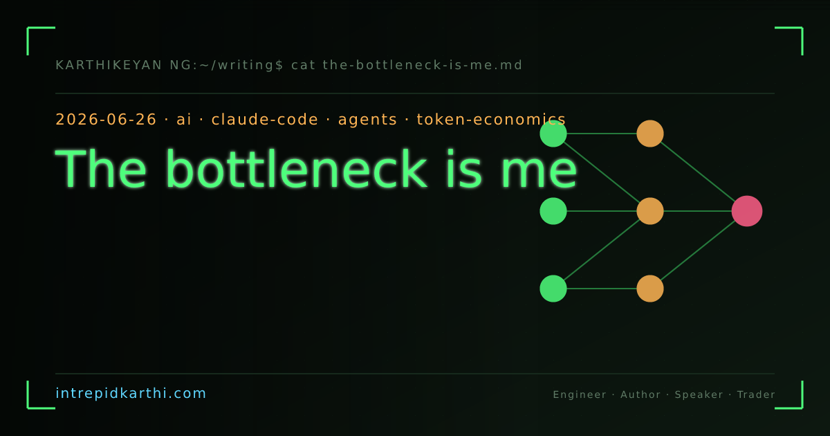 The bottleneck is me — banner