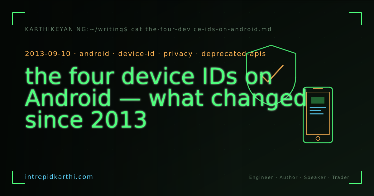 the four device IDs on Android — what changed since 2013 — banner