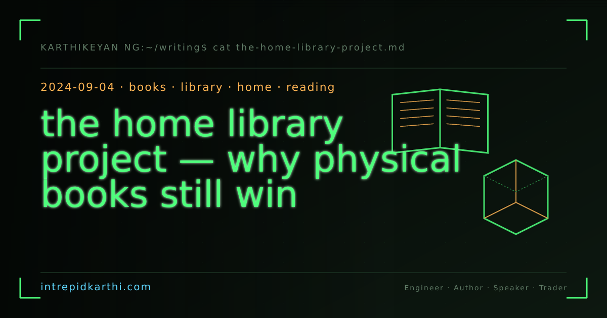 the home library project — why physical books still win — banner