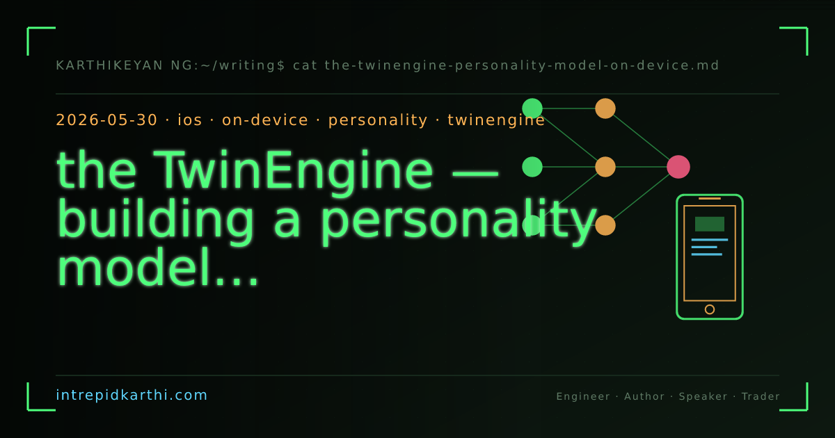 the TwinEngine — building a personality model entirely on-device — banner