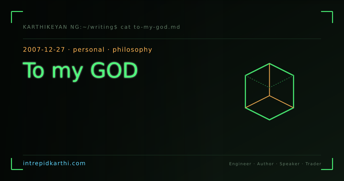 To my GOD — banner