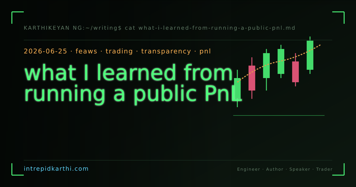 what I learned from running a public PnL — banner