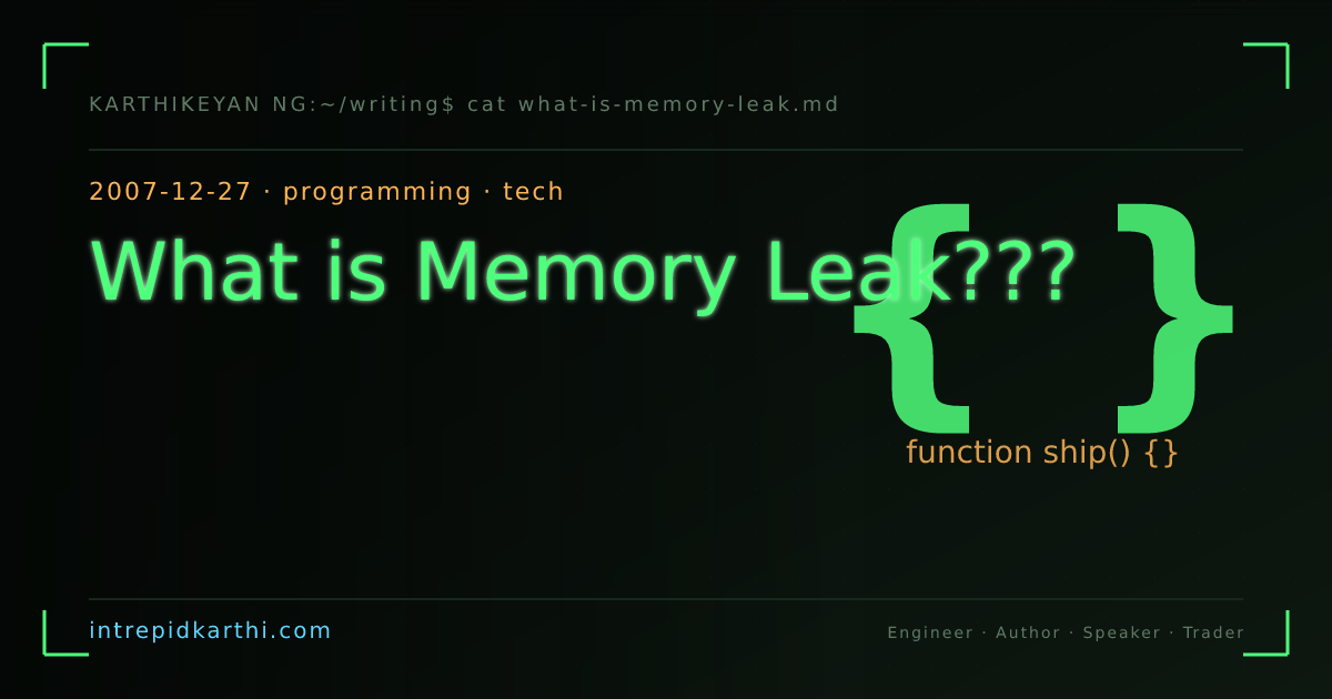 What is Memory Leak??? — banner