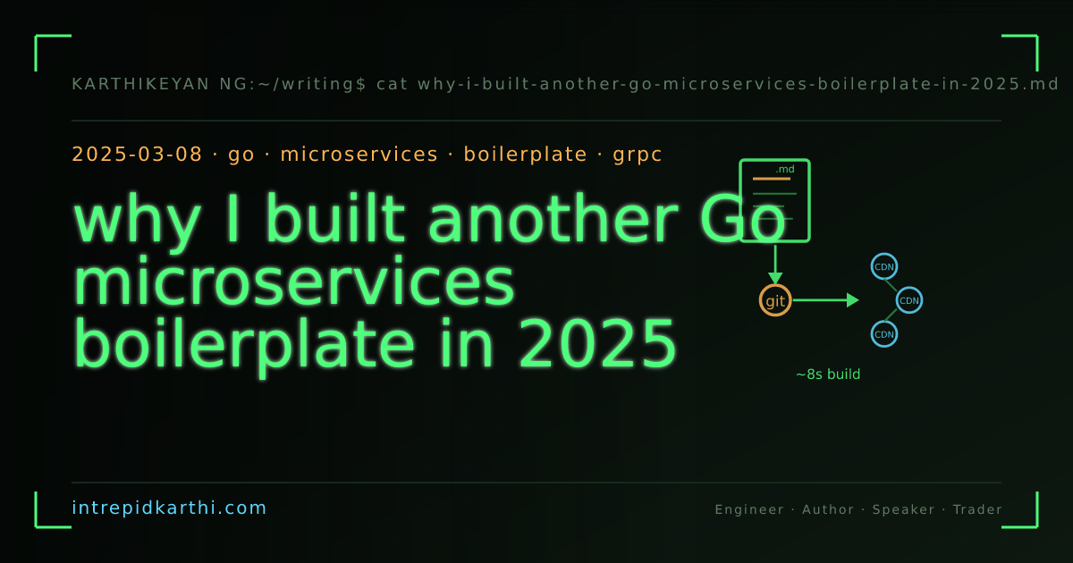 why I built another Go microservices boilerplate in 2025 — banner