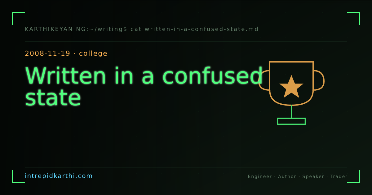 Written in a confused state — banner